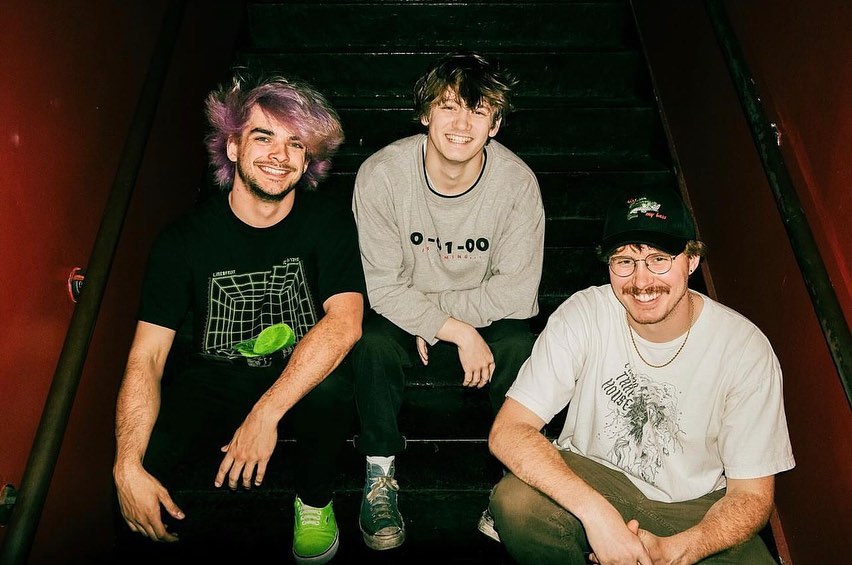 Saturdays At Your Place. Left to right: Mitch (guitar), Gabe (drums/vocals), Esden (vocals/bass)